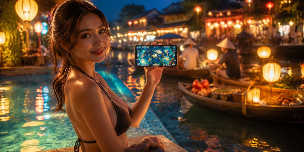 Đèn lồng và trò chơi bắn cá trực tuyến trong không khí lễ hội tại Hà Nội