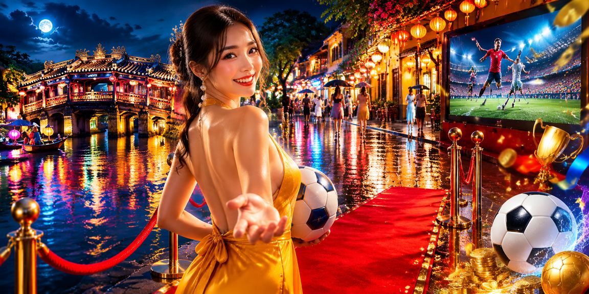 Người dùng xem phân tích cá cược thể thao tại chợ đêm Hội An qua điện thoại
